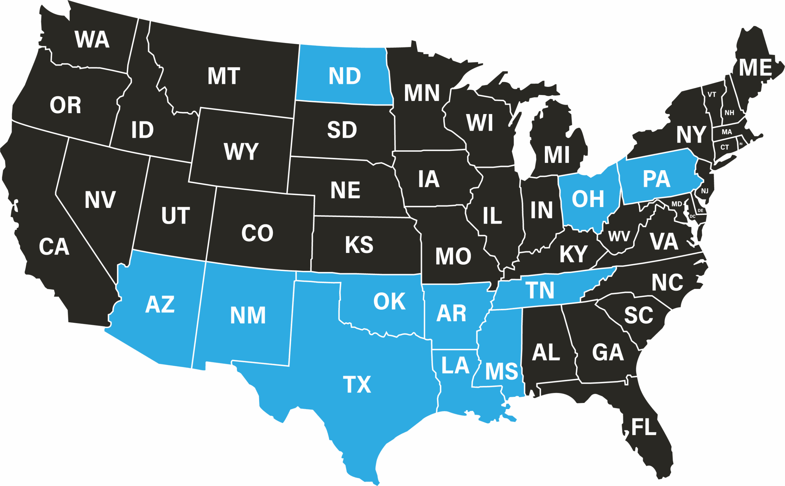 MAJR Resources – Areas Served